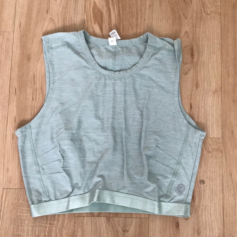 Mint green, cropped, athletic top